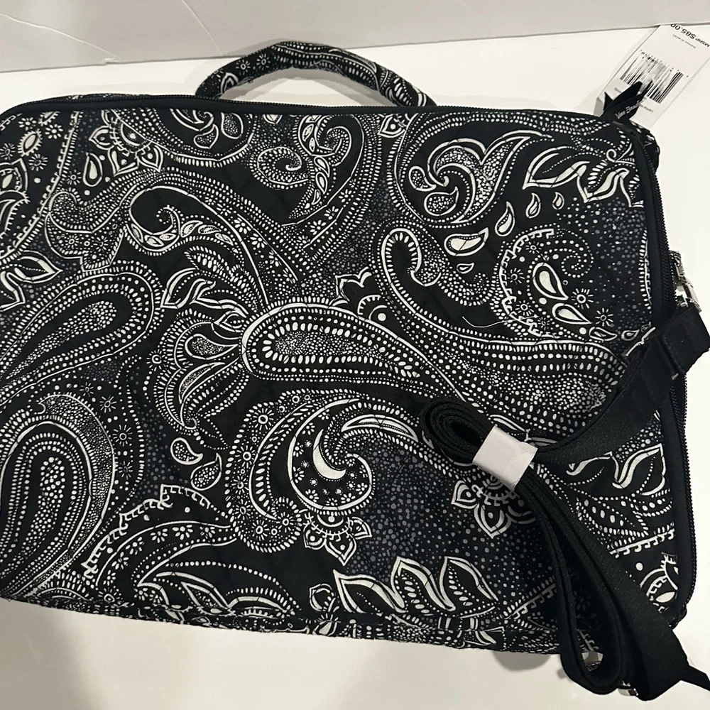 Vera Bradley Laptop Workstation Crossbody Stellar Paisley